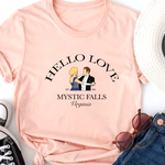 Hello Love Tshirt Vampire Diaries Shirt Klaus and Caroline