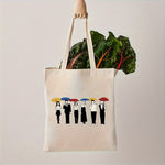 1 Pc Fashion Umbrella Friend Pattern Shoulder Canvas Bag