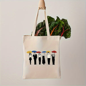 1 Pc Fashion Umbrella Friend Pattern Shoulder Canvas Bag