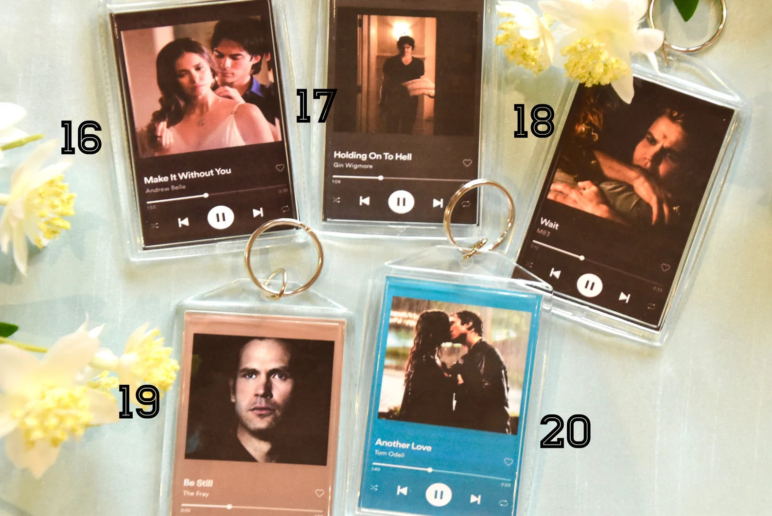 The Vampire Diaries Spotify keyrings | TVD | Salvatore | Delena keyring