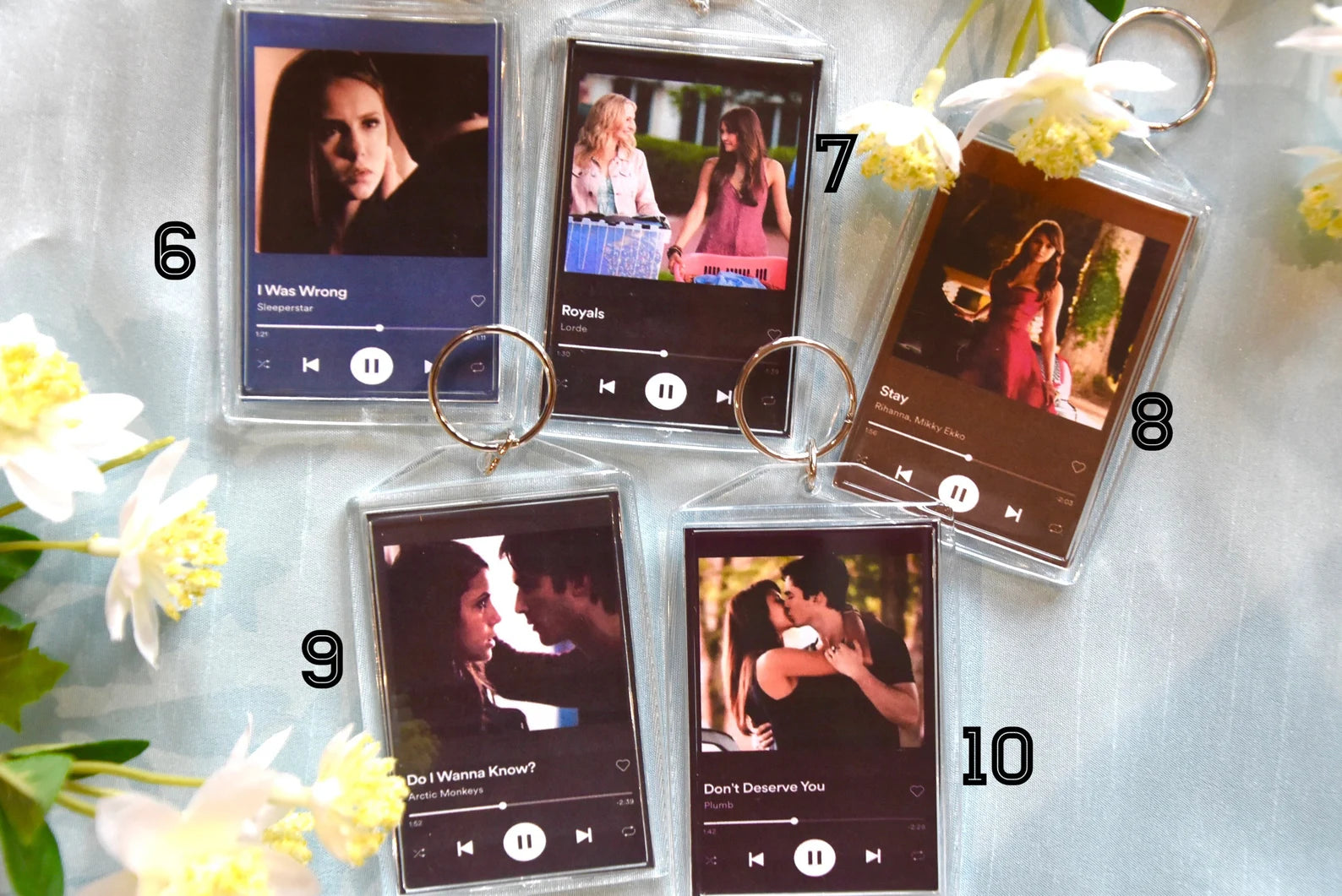 The Vampire Diaries Spotify keyrings | TVD | Salvatore | Delena keyring