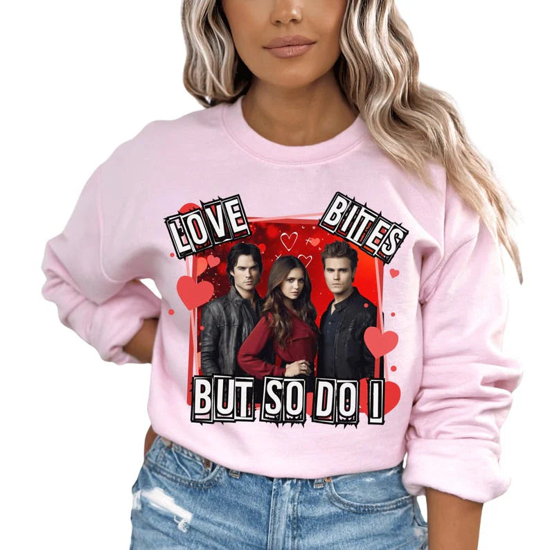 Love Bites Damon Elena Stefan Sweatshirt