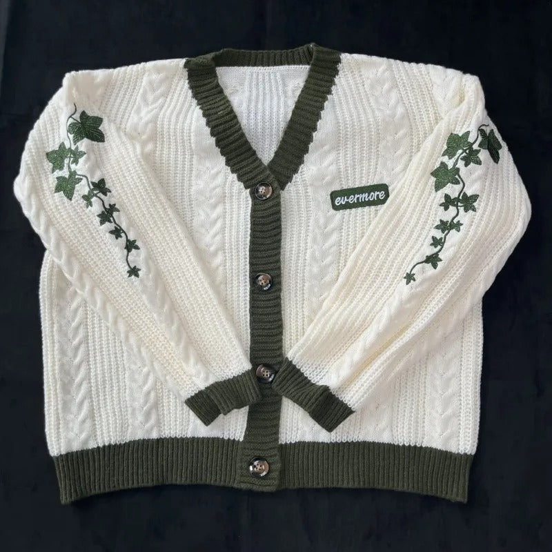 2025 Eras Cardigan for Women Autumn Winter Flower Embroidered