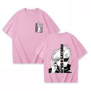 Satoru Gojo Print T-shirt Unisex Loose Short Sleeve Round Neck