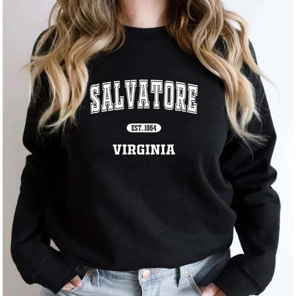 Mystic Falls Sweatshirt Salvatore Unisex Long Sleeve