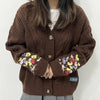 2025 Eras Cardigan for Women Autumn Winter Flower Embroidered