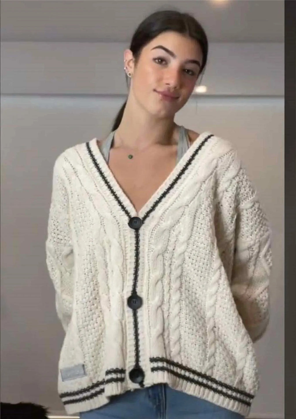 Vintage Embroidery Star Loose Sweaters Taylor Long Sleeve Top
