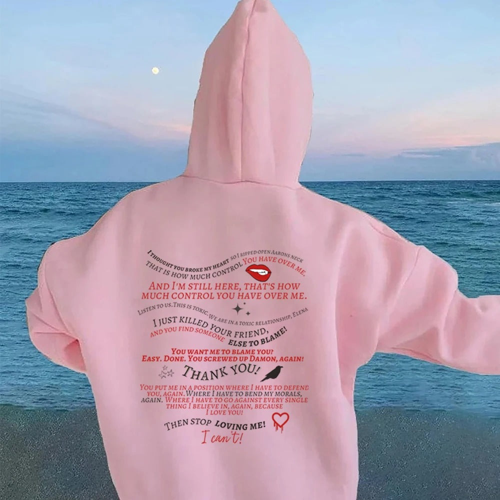 Vampire Diaries Hoodie Trendy Retro  Sweatshirt