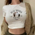 Vampire Diaries Y2K Gothic Crop Top