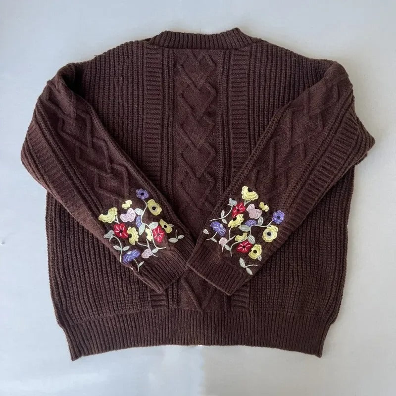 2025 Eras Cardigan for Women Autumn Winter Flower Embroidered